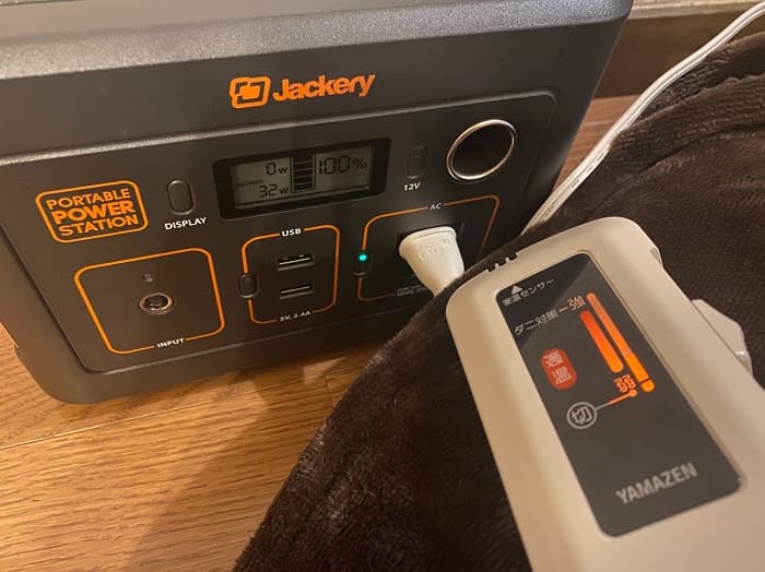 Jackery ポータブル電源400　電気毛布