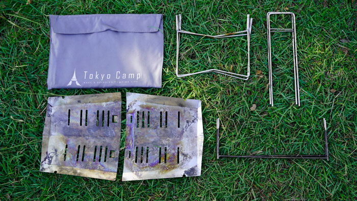 Tokyocamp焚き火台　内容物